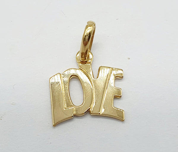 CIONDOLO SCRITTA "LOVE" ORO GIALLO 18K 750 GR.1,7