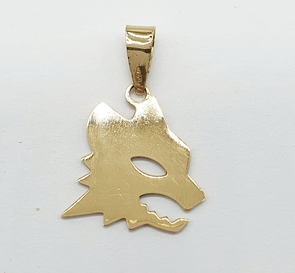 CIONDOLO ORO GIALLO 18K 750 LUPETTO ROMA GR. 1,63 H.1,7 CM LARG. 1,5 CM