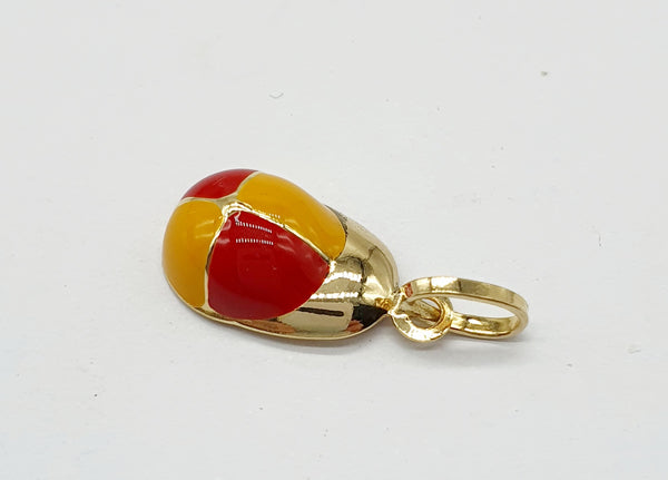 CIONDOLO ORO GIALLO 18K 750 CAPPELLO ROMA SMALTATO GR.0,87