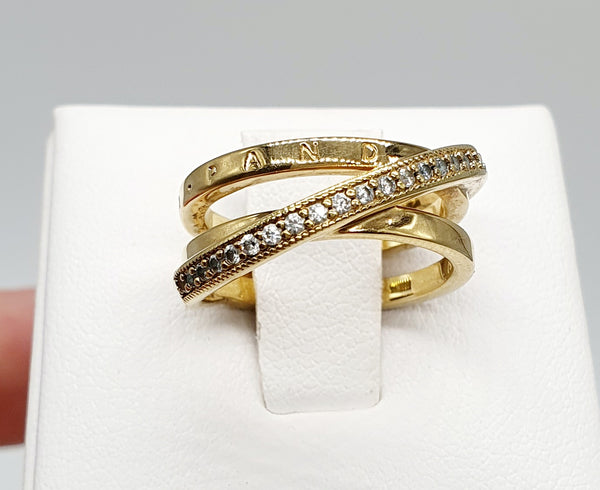 ANELLO ORO GIALLO 9K ZIRCONI GR.5,10