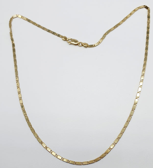 COLLANA ORO GIALLO A PIASTRINE 18K 750 GR.8,49 CM. 46