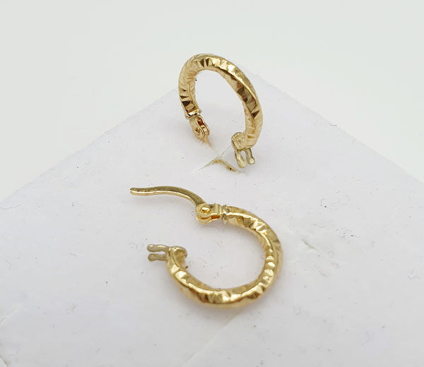 ORECCHINI ORO GIALLO 18K 750 PICCOLI GR.0,83 H.1,02 CM LARGH. 1,02