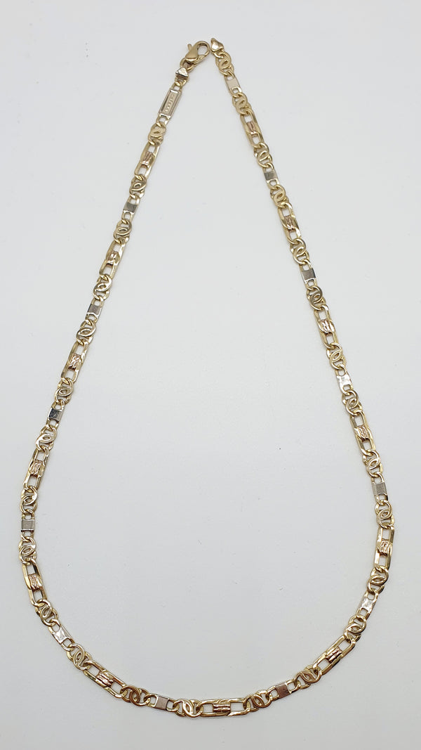 COLLANA UOMO ORO GIALLO 18K 750 GR.22,76 CM.50 LARGH.MAGLIA 5MM