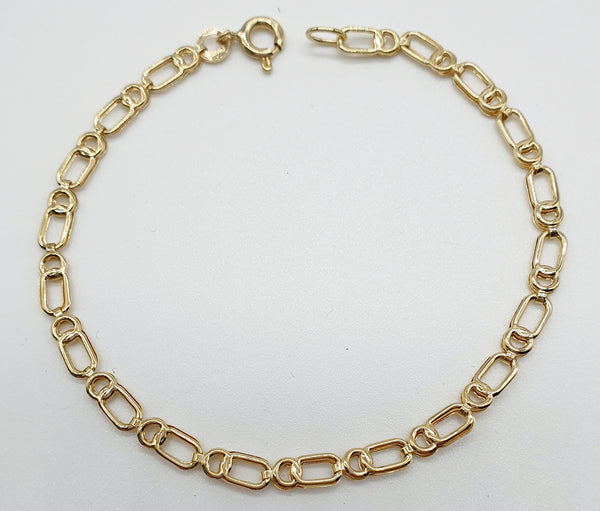 BRACCIALE ORO GIALLO 18K 750 MAGLIA TIPO CATENA GR.2,76 CM.18