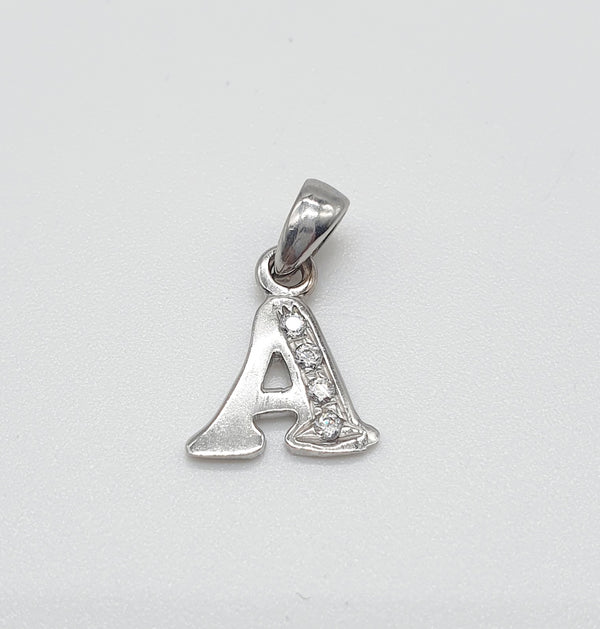CIONDOLO LETTERA "A" ORO BIANCO 18K 750 GR.1,11