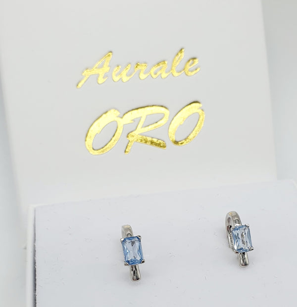 ORECCHINI BROSWAY ARGENTO 925 ZIRCONE CENTRALE CELESTE