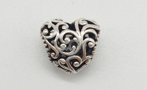 CIONDOLO "PANDORA" ARGENTO 925 CUORE RICAMATO GR.4,67