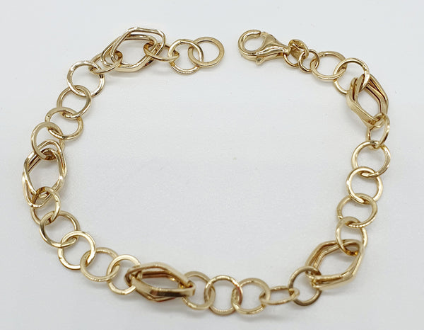 BRACCIALE ORO GIALLO 18K 750 GR.3,89 CM.19