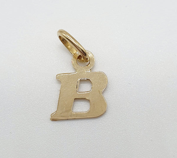 CIONDOLO ORO GIALLO 18K 750 LETTERA "B" GR.1,01