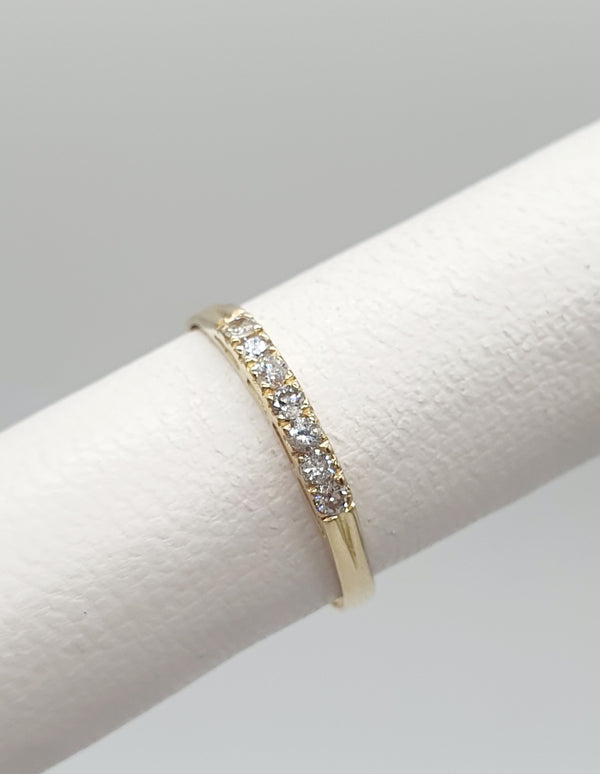 ANELLO ORO GIALLO 18K 750 BRILLANTI 0,35CT TOTALI GR.1,42