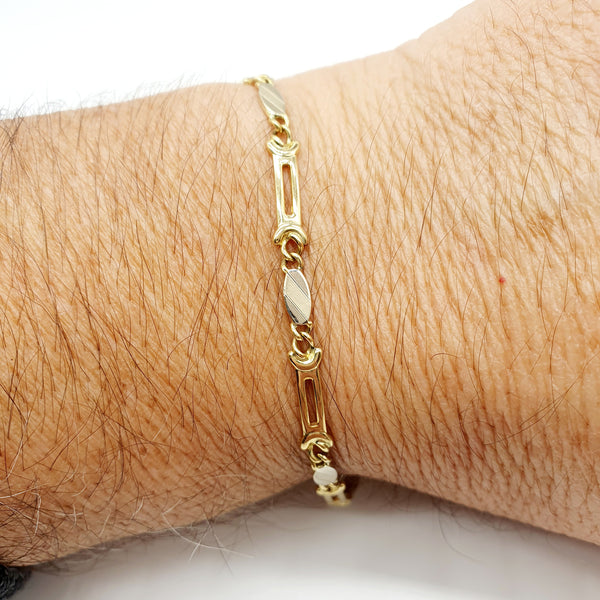 BRACCIALE ORO GIALLO 18K 750 GR.8,11 CM.20