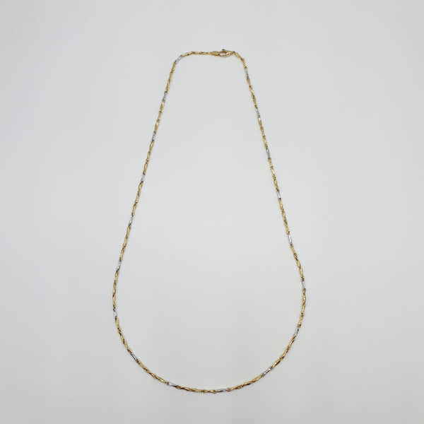 COLLANA 2 ORI 18K 750 GR.5,48 CM.50