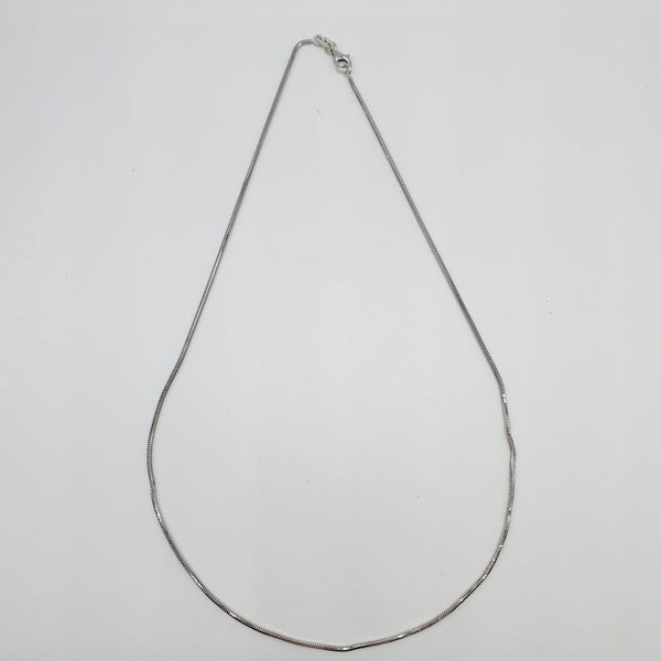 COLLANA ORO BIANCO 18K 750 MODELLO SNAKE CM.45 GR.4,70