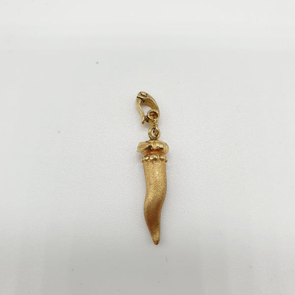 CIONDOLO CORNETTO ORO GIALLO 18K 750 GR.1,02