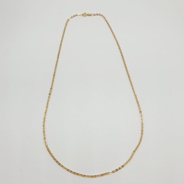 COLLANA ORO GIALLO 18K 750 MAGLIA CHICCHI DI CAFFE' CM.45 GR.5,32